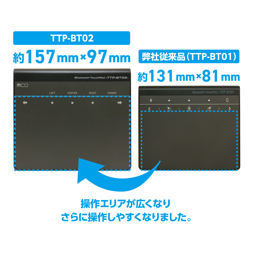 ミヨシ TTP-BT02/BK 高精度タッチパッド
